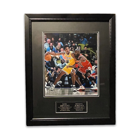 Kobe Bryant & Michael Jordan // Los Angeles Lakers & Chicago Bulls // Unsigned Photograph + Framed