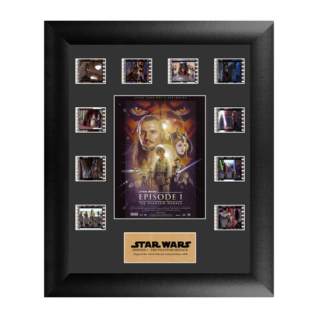 Star Wars Phantom Menace // Back-Lit Framed FilmCells Wall Art Display