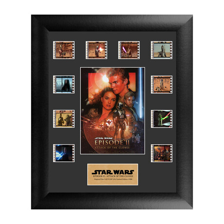 Star Wars Attack of the Clones // Back-Lit Framed FilmCells Wall Art Display