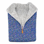 1/4 Zip Reversible Sherpa Fleece // Silver + Viral (Small)