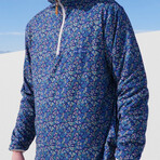 1/4 Zip Reversible Sherpa Fleece // Silver + Viral (Small)