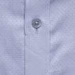 Blue Dobby Half Sleeves Button Up Shirt (L)