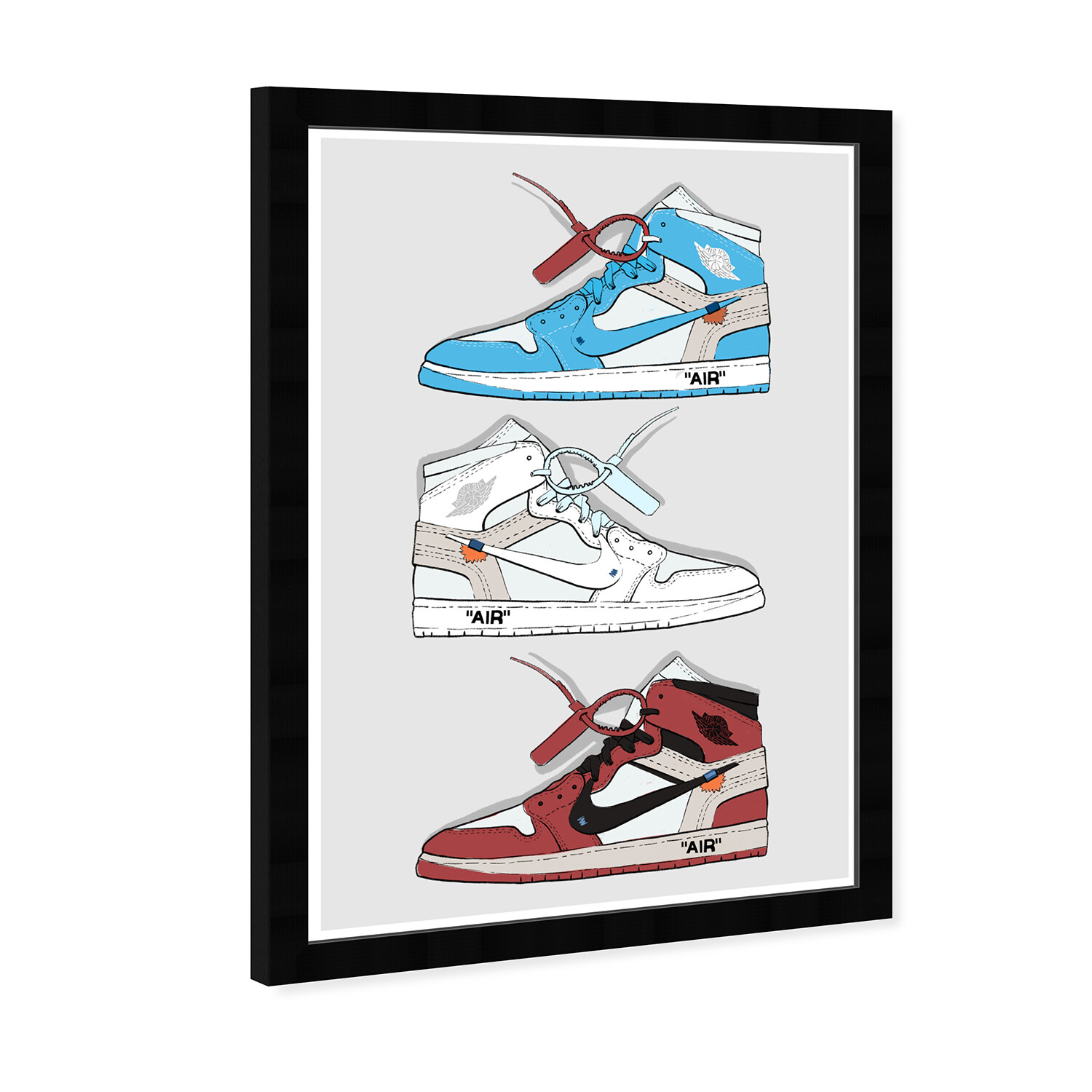 My Sneaker Collection (Black Frame) - Sneaker Themed Prints - Touch of ...