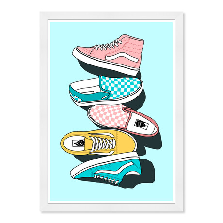 Pastel Skater Shoes (Black Frame)