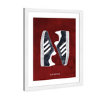 Striped Sneakers (Black Frame)