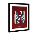 Striped Sneakers (Black Frame)