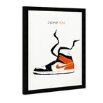Sneaker Head Drawing I (Black Frame)