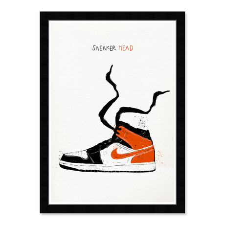 Sneaker Head Drawing I (Black Frame)
