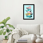 Pastel Skater Shoes (Black Frame)