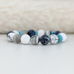 Howlite + Sodalite + Agate + Turquoise Bead Bracelet (X-Small (Fits Wrist Sizes 6"-6.5"))