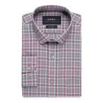 Checkered Button-Up Shirt // Gray + Red (L)