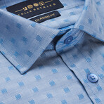Dobby Button-Up Shirt I // Blue (XL)