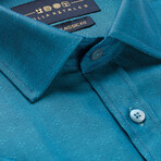 Checkered Button-Up Shirt // Blue (S)