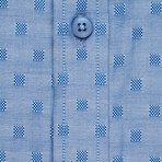 Dobby Button-Up Shirt I // Blue (XL)