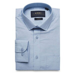 Pocket Patterned Button-Up Shirt // Blue (S)