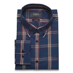 Checkered Pocket Button-Up Shirt // Dark Blue (M)