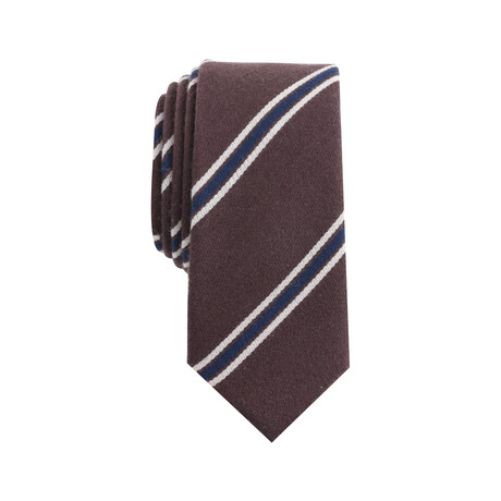 Mocca Stripe Tie // Brown
