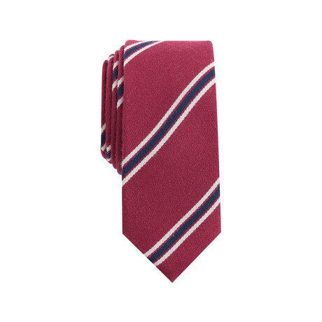Mocca Stripe Tie // Red