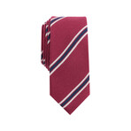 Mocca Stripe Tie // Red