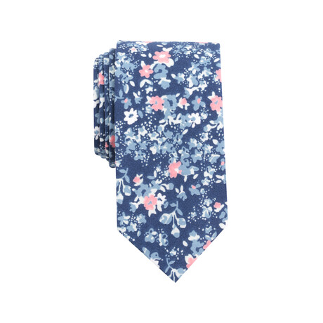 Mahan Floral Tie // Navy