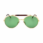Unisex ME115S Sunglasses // Gold + Green