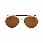 Unisex ME115S Sunglasses // Gold + Brown