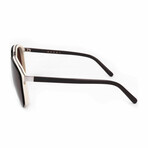 Unisex ME607S Sunglasses // White + Brown