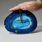 Genuine Large Blue Agate Clock