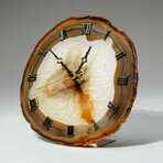 Genuine Large Brown Agate Clock