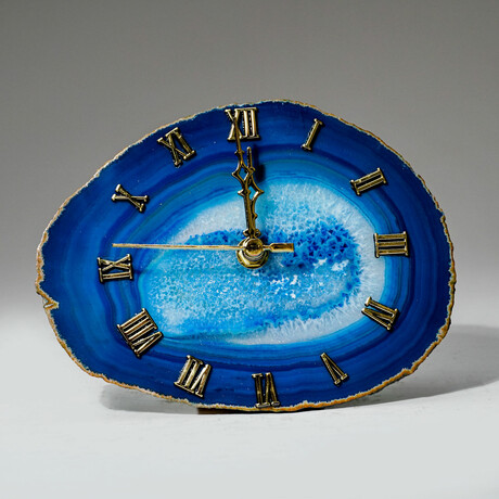 Genuine Large Blue Agate Clock