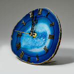 Genuine Large Blue Agate Clock