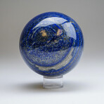 Genuine Polished Lapis Lazuli Sphere + Acrylic Display Stand // Ver. 1