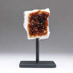 Genuine Citrine Crystal Cluster + Metal Stand // Ver. 1