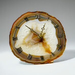 Genuine Large Brown Agate Clock