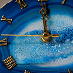 Genuine Large Blue Agate Clock