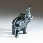 Genuine Polished Hand Carved Nephrite Jade Elephant // Ver. 2