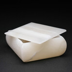 Genuine White Banded Onyx Box + Lid