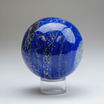 Genuine Polished Lapis Lazuli Sphere + Acrylic Display Stand // Ver. 2