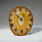 Genuine Large Orange Agate Clock