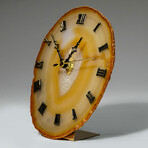 Genuine Large Orange Agate Clock