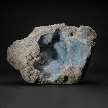 Genuine Giant Blue Celestite Cluster Geode