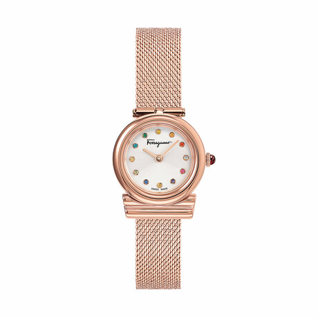 Salvatore Ferragamo Ladies Gancini Stones Quartz // SFYE00321