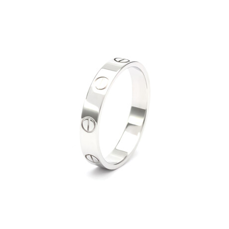 Cartier // 18k White Gold Mini Love Ring // Ring Size: 8 // Pre-Owned