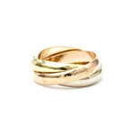 Cartier // 18k White Gold + 18k Rose Gold + 18k Yellow Gold Trinity Ring // Ring Size: 6.5 // Pre-Owned