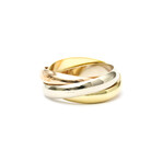 Cartier // 18k White Gold + 18k Rose Gold + 18k Yellow Gold Trinity Ring // Ring Size: 6.5 // Pre-Owned
