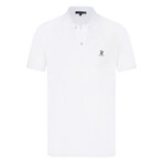 James Polo Shirt // White + Navy (S)