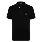 Richard Polo Shirt // Black + Orange (S)