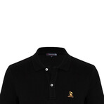 Richard Polo Shirt // Black + Orange (S)