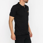 Richard Polo Shirt // Black + Orange (S)