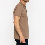 Bradley Polo Shirt // Light Brown + Yellow (S)